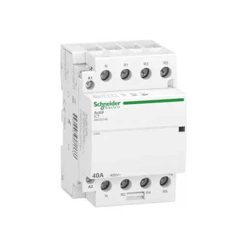 Schneider Electric A9C22740 ACTI9 iCT40A Moduláris kontaktor 40A - 4 Nyitó érintkező,  220-240VAC -50 Hz