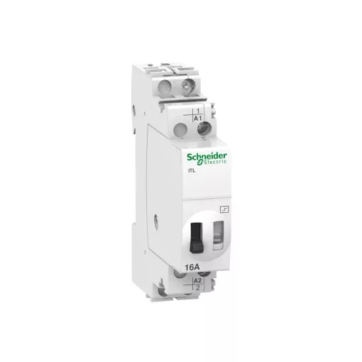 Schneider Electric, ACTI9 iTL, A9C30111, impulzusrelé 1P 16A, 1 Záró érintkező, 24 V AC / 12 V DC vezerlés, ACTI9 iTL (Schneider A9C30111)