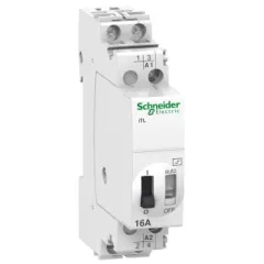   Schneider Electric, ACTI9 iTL, A9C30312, impulzusrelé 2P 16A, 2 Záró érintkező, 130 V AC / 48 V DC vezerlés, ACTI9 iTL (Schneider A9C30312)