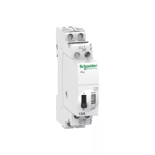 Schneider Electric, ACTI9 iTLs, A9C32811, impulzusrelé távjelzési funkcióval, 1P 16A, 1 Záró érintkező, 230..240 V AC / 110 V DC vezerlés, ACTI9 iTLs (Schneider A9C32811)
