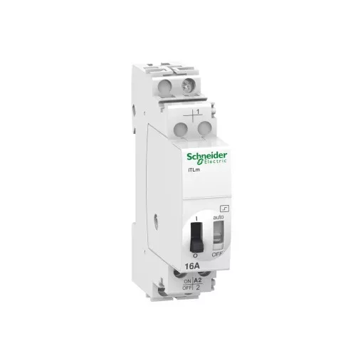 Schneider Electric, ACTI9 iTLm, A9C34811, impulzusrelé folyamatos vezérlési funkcióval, 1P 16A, 1 Záró érintkező, 230..240 V AC vezerlés, ACTI9 iTLm (Schneider A9C34811)