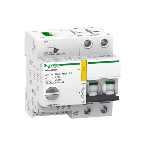 Schneider A9C61225 ACTI9 Reflex iC60N beépített megszakító vezérlés, 2P, B, 25A