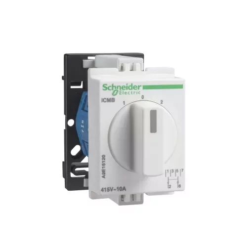 Schneider A9E15120 ACTI9 iCMB DIN sínes választókapcsoló, 2 csatornás, 10A, 2P, U 415VAC