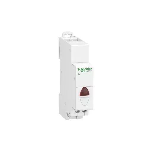 Schneider Electric, A9E18320, moduláris jelzőlámpa, 1db piros leddel, 110..230V AC, iIL Acti9 (Schneider A9E18320)