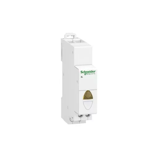 Schneider Electric, A9E18324, moduláris jelzőlámpa, 1db sárga leddel, 110..230V AC, iIL Acti9 (Schneider A9E18324)