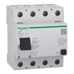   Schneider Electric A9R26492 Acti9 RCCB-ID áram-védőkapcsoló, A osztály, 4P, 125A, 500mA