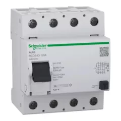   Schneider Electric A9R46492 Acti9 RCCB-ID áram-védőkapcsoló, B osztály, 4P, 125A, 500mA