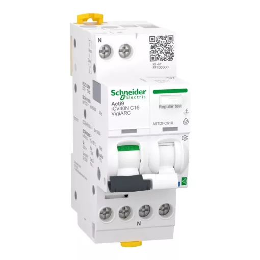 Schneider Electric A9TDFC616 ACTI9 Active iCV40N VigiARC, A-SI osztály, 1P-N, C, 16A, 30mA