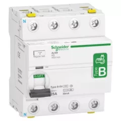   Schneider Electric A9Z51425 ACTI9 iID EV áram-védőkapcsoló, B osztály, 4P, 25A, 30mA