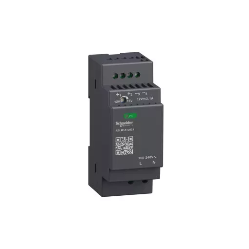 Schneider Electric ABLM1A12021 Modicon Modular tápegység, moduláris, DIN sínre szerelhető, 1f, 12 VDC, 2,1 A, 25 W
