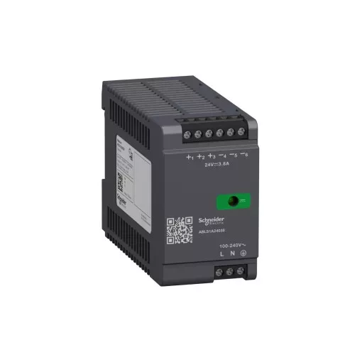 Schneider Electric ABLS1A24038 Modicon Optimized tápegység, DIN sínre szerelhető, 1f, 24 VDC, 3,8 A, 90 W
