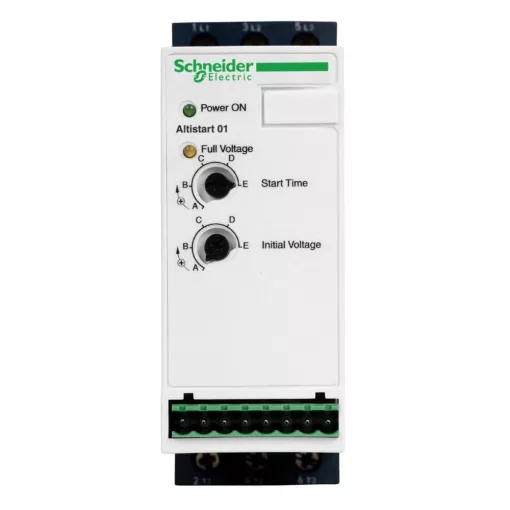 Schneider Electric, Altistart, ATS01N112FT, lágyindító 12A, 1f 1,5Kw 230V vagy 3f 2,2-5,5Kw 230-400V motorokhoz, Altistart 01 (Schneider ATS01N112FT)