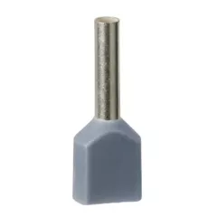   Schneider Electric AZ5DE007D Dupla érvéghüvely 2x0,75 mm2 DIN 5x100db adagolóban szürke L=15mm