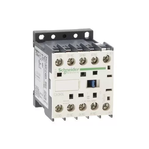 Schneider Electric CA3KN31BD, Segédkontaktor 10A, 24V DC vezerlés, 3 Záró + 1 Nyitó érintkező, csavaros csatlakozás (Segédkapcsoló CA3KN31BD)