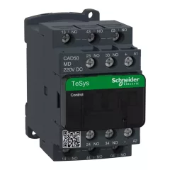   Schneider Electric CAD50MD, Segédkontaktor 10A, 220V DC vezerlés, 5 Záró érintkező, csavaros csatlakozás (Segédkapcsoló CAD50MD)