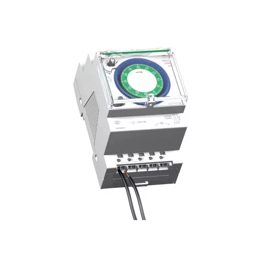 Schneider Electric, CCT15338, mechanikus 60 perces kapcsolóóra, 1 csatorna 10A, 48 BE - 48 KI kapcsolási művelet, menet-tartalék nélkül, Acti9 IH 60mm 1c SRM (Schneider CCT15338)