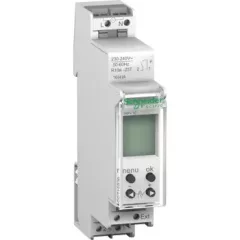   Schneider Electric, CCT15838, Digitális heti kapcsolóóra, 1 csatorna 16A, 42 kapcsolási művelet, 3 év menet-tartalék, Acti9 IHP + 1c 18mm (Schneider CCT15838)
