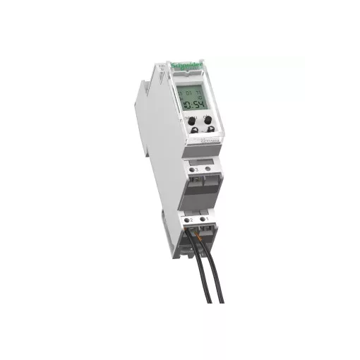 Schneider Electric, CCT15854, Digitális heti kapcsolóóra, 1 csatorna 16A, 28 kapcsolási művelet, 3 év menet-tartalék, Acti9 IHP 1c 18mm (Schneider CCT15854)