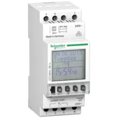   Schneider Electric, CCT15910, Digitális éves multifunkcionális kapcsolóóra, 1 csatorna 16A, 300 kapcsolási művelet, 10 év menet-tartalék, Acti9 ITA 1c (Schneider CCT15910)