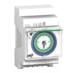   Schneider Electric, CCT16364, mechanikus napi kapcsolóóra, 1 csatorna 16A, 48 BE - 48 KI kapcsolási művelet, menet-tartalék nélkül, Acti9 IH 24h 1c SRM (Schneider CCT16364)