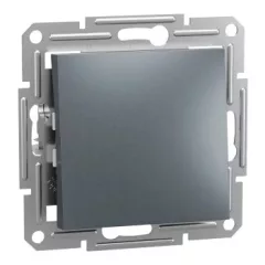   Schneider Electric Asfora EPH0100162 egypólusú kapcsoló (101), acél burkolattal. keret nélkül, süllyesztett 10A 250V ( EPH0100162 ).