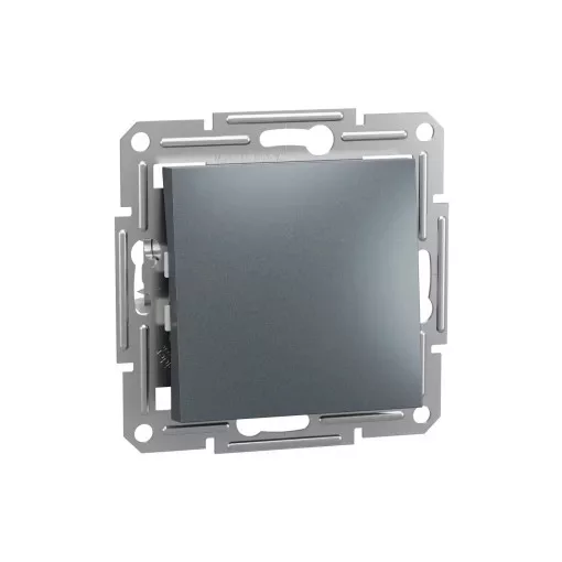 Schneider Electric Asfora EPH0100162 egypólusú kapcsoló (101), acél burkolattal. keret nélkül, süllyesztett 10A 250V ( EPH0100162 ).