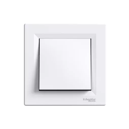 Schneider Electric Asfora EPH0200121 kétpólusú kapcsoló (102), fehér burkolattal, kerettel, süllyesztett 10A 250V ( EPH0200121 ).