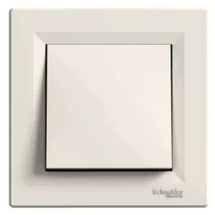   Schneider Electric Asfora EPH0200123 kétpólusú kapcsoló (102), bézs burkolattal, kerettel, süllyesztett 10A 250V ( EPH0200123 ).