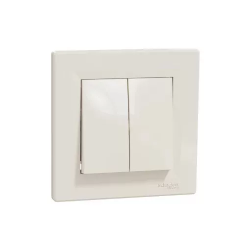 Schneider Electric Asfora EPH0300123 csillárkapcsoló (105), bézs burkolattal, kerettel, süllyesztett 10A 250V ( EPH0300123 ).
