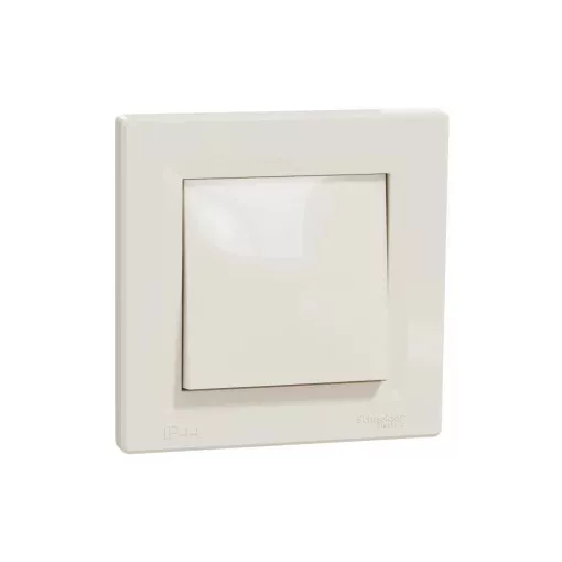 Schneider Electric Asfora EPH0400423 vízmentes váltókapcsoló (106), bézs burkolattal, kerettel, süllyesztett, vízmentes (IP44) 10A 250V ( EPH0400423 ).