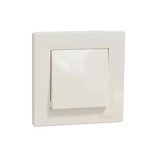 Schneider Electric Asfora EPH0500123 keresztkapcsoló (107), bézs burkolattal, kerettel, süllyesztett 10A 250V ( EPH0500123 ).