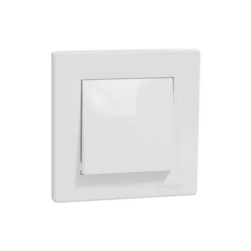 Schneider Electric Asfora EPH0700121 egypólusú nyomó (N101), fehér burkolattal, kerettel, süllyesztett 10A 250V ( EPH0700121 ).