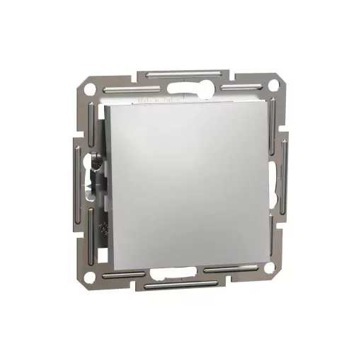 Schneider Electric Asfora EPH0700161 egypólusú nyomó (N101), aluminium burkolattal. keret nélkül, süllyesztett 10A 250V ( EPH0700161 ).