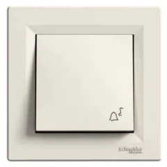   Schneider Electric Asfora EPH0800123 egypólusú nyomó (N101), bézs burkolattal, kerettel, süllyesztett, csengőjellel 10A 250V ( EPH0800123 ).