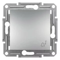   Schneider Electric Asfora EPH0800161 egypólusú nyomó (N101), aluminium burkolattal. keret nélkül, süllyesztett, csengőjellel 10A 250V ( EPH0800161 ).
