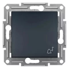   Schneider Electric Asfora EPH0800171 egypólusú nyomó (N101), antracit burkolattal. keret nélkül, süllyesztett, csengőjellel 10A 250V ( EPH0800171 ).