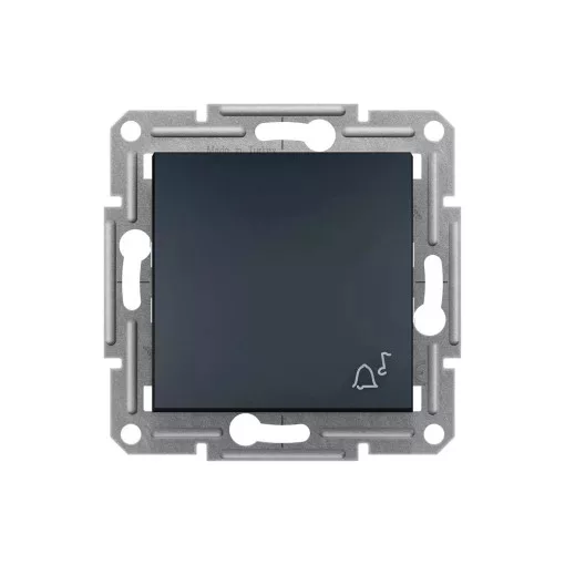Schneider Electric Asfora EPH0800171 egypólusú nyomó (N101), antracit burkolattal. keret nélkül, süllyesztett, csengőjellel 10A 250V ( EPH0800171 ).