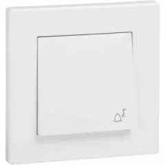   Schneider Electric Asfora EPH0800221 vízmentes egypólusú nyomó (N101), fehér burkolattal, kerettel, süllyesztett, csengőjellel, vízmentes (IP44) 10A 250V ( EPH0800221 ).