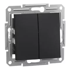   Schneider Electric Asfora EPH1100171 Kettős nyomó, antracit burkolattal. keret nélkül, süllyesztett 10A 250V ( EPH1100171 ).