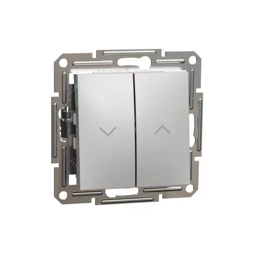Schneider Electric Asfora EPH1300161 Redőnynyomó, aluminium burkolattal. keret nélkül, süllyesztett 10A 250V ( EPH1300161 ).