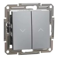   Schneider Electric Asfora EPH1300162 Redőnynyomó, acél burkolattal. keret nélkül, süllyesztett 10A 250V ( EPH1300162 ).