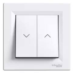   Schneider Electric Asfora EPH1300321 Redőnynyomó, fehér burkolattal, kerettel, süllyesztett 10A 250V ( EPH1300321 ).