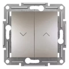   Schneider Electric Asfora EPH1300369 Redőnynyomó, bronz burkolattal. keret nélkül, süllyesztett 10A 250V ( EPH1300369 ).