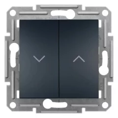   Schneider Electric Asfora EPH1300371 Redőnynyomó, antracit burkolattal. keret nélkül, süllyesztett 10A 250V ( EPH1300371 ).