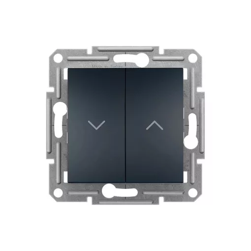 Schneider Electric Asfora EPH1300371 Redőnynyomó, antracit burkolattal. keret nélkül, süllyesztett 10A 250V ( EPH1300371 ).