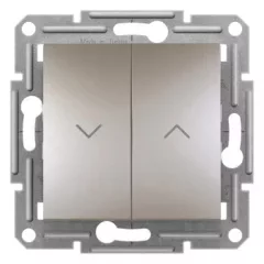   Schneider Electric Asfora EPH1300569 Redőnykapcsoló, bronz burkolattal. keret nélkül, süllyesztett 10A 250V ( EPH1300569 ).