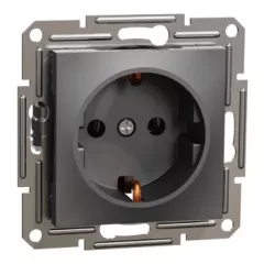   Schneider Electric Asfora EPH2900171 földelt csatlakozóaljzat (dugalj), 2P+F, antracit burkolattal. keret nélkül, süllyesztett, 16A 250V ( EPH2900171 ).