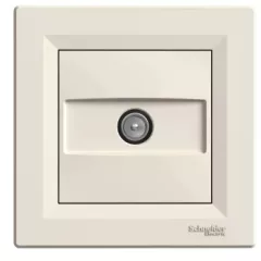   Schneider Electric Asfora EPH3200123 végzáró TV csatlakozóaljzat 1 dB, bézs burkolattal, kerettel, süllyesztett ( EPH3200123 ).
