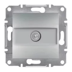   Schneider Electric Asfora EPH3200161 végzáró TV csatlakozóaljzat 1 dB, aluminium burkolattal. keret nélkül, süllyesztett ( EPH3200161 ).