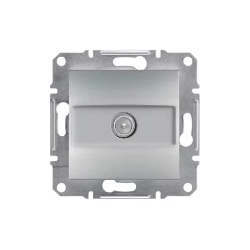 Schneider Electric Asfora EPH3200161 végzáró TV csatlakozóaljzat 1 dB, aluminium burkolattal. keret nélkül, süllyesztett ( EPH3200161 ).